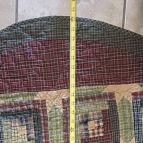 Victorian Heart 48" Christmas Tree Skirt Quilted Patchwork Country Farmhouse  - Image 4 of 4