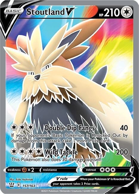 Pokemon TCG: Stoutland V Ultra Rare (Battle Styles) 157/163