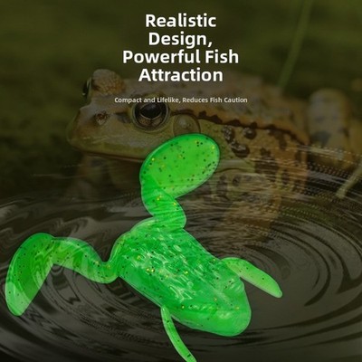 Jumping Action Realistischer Froschköder Reflektierende Paillettenköder zum He