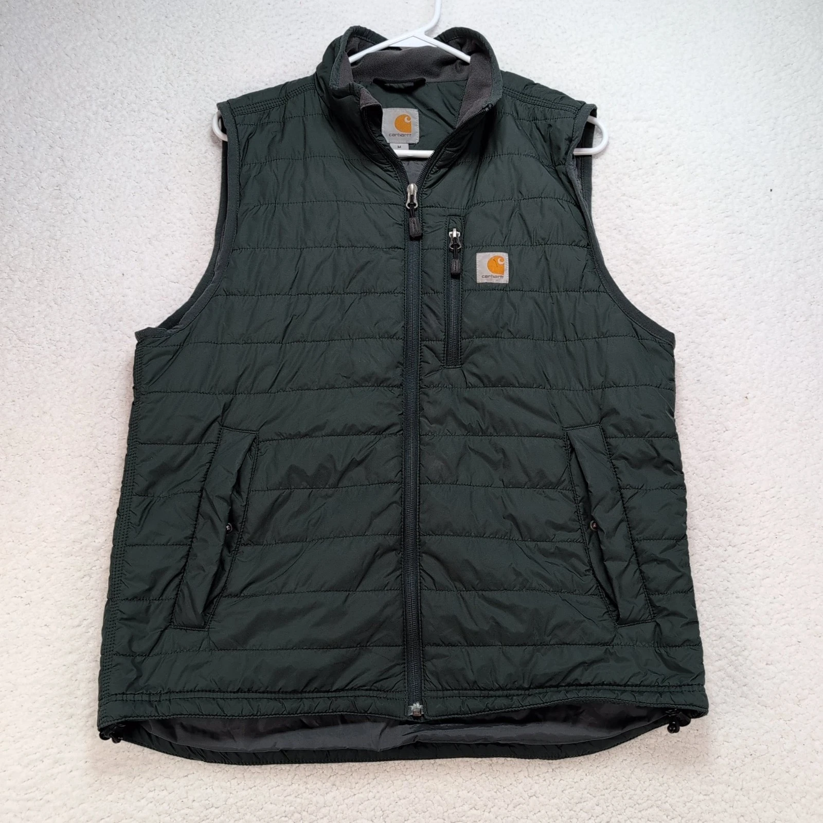 Carhartt Gilliam Rain Defender Puffer Vest Men's M Quilted Logo Zip Lightweight