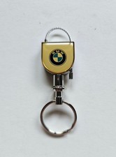 Vintage BMW Enamel Metal Pull Apart Cable Key Chain Ring