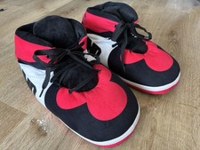 BANNED GOODS "OG" Red Sneaker Slippers Slip On One Size Excellent Condition