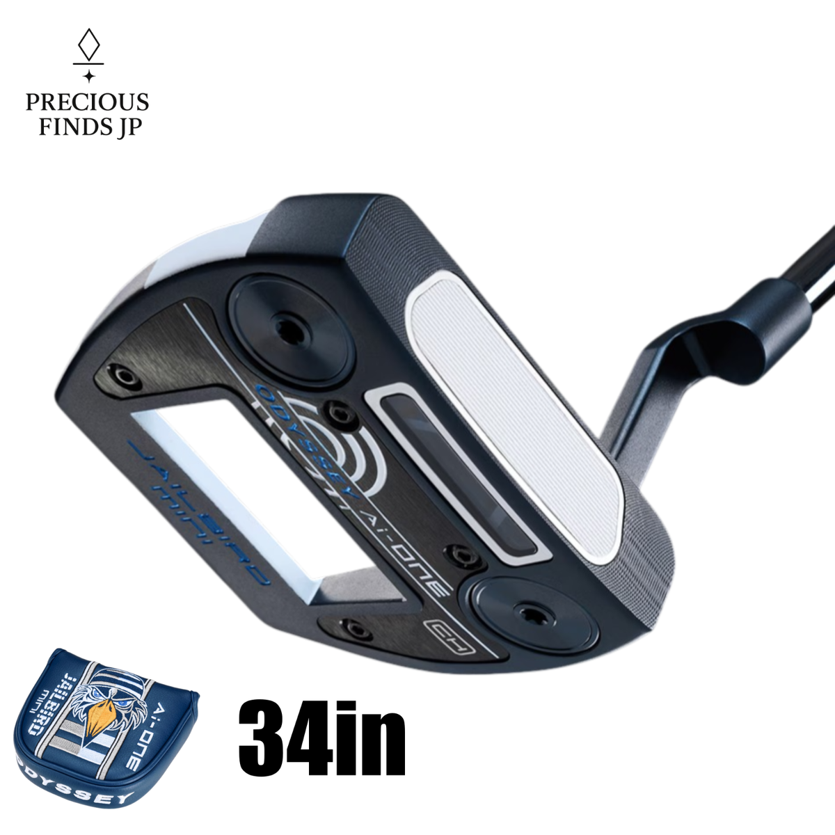 Odyssey Ai-ONE JAILBIRD MINI CH Putter STROKE LAB 90 Steel Shaft