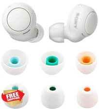 ALXCD White Silicone Ear Tips for Sony WI-XB400 WF-C500 S/M/L 3 Pairs