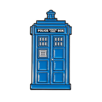 Polizei Telefonzelle Großbritannien blau Sci Fi Zeitmaschine Pin Anstecker