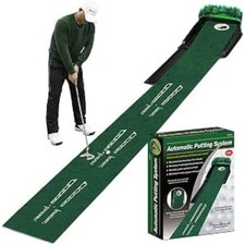 Golf Puttingmatte Mit Ballr&uuml;cklauf Indoor Training Golfmatte Zuhause Geschenk