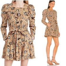 Ulla Johnson Nailah Print Batik Dress in Amber