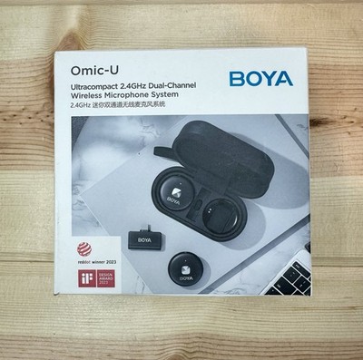 BOYA Omic-U Ultra compact Dual Channel Wireless Microphones 2.4GHz Black