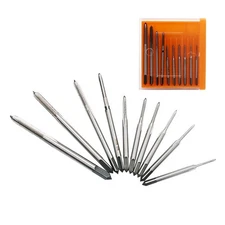 10 Pcs Micro Taps for Clocks and Watches TappingMini Spiral Flute Repair Tool a