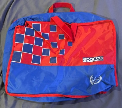 Sparco Racing Suit Garment Bag Set Blue/red NASCAR Team Issued Bag Like New!!