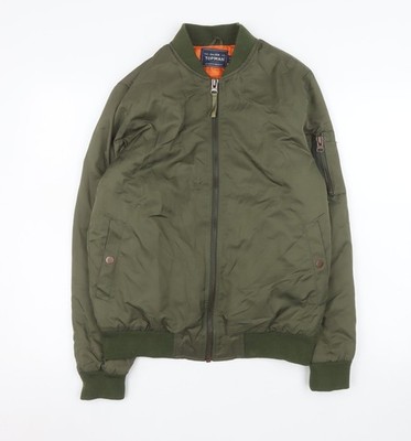 Bomberjacke Herren UK Größe S Topman Grün