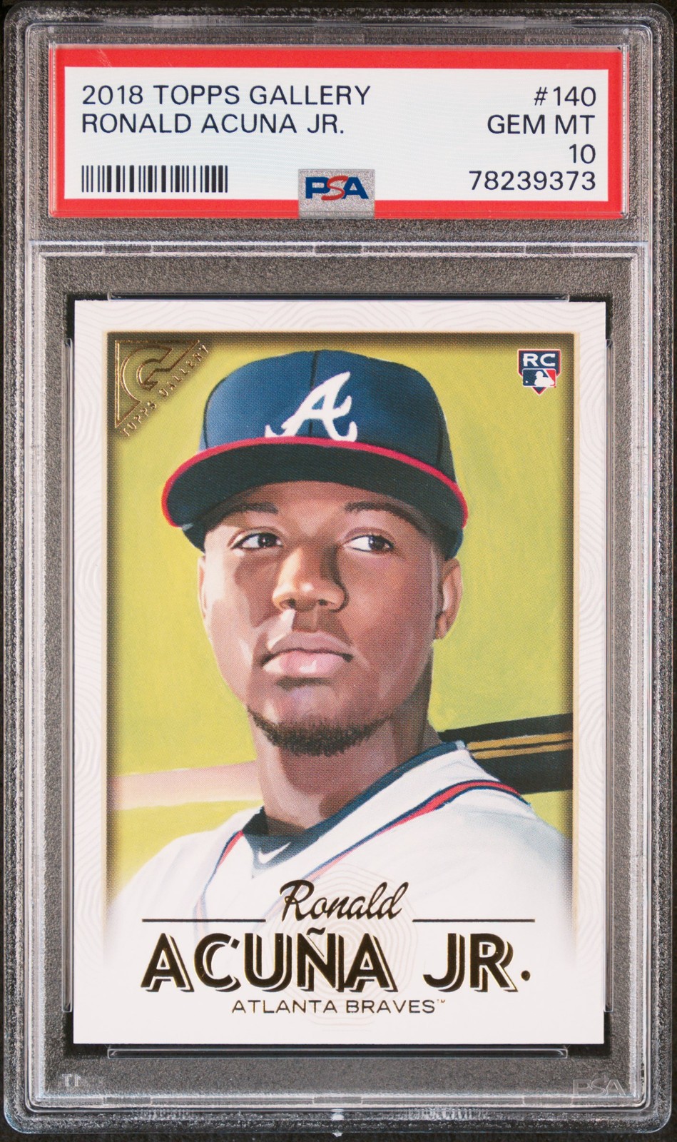 2018 Topps Gallery #140 Ronald Acuna Jr. RC PSA 10