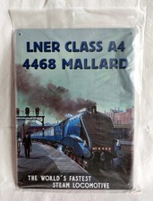 Atlas Verlag 4645984 Blechschild "Liner Class A4 4468 Mallard" OVP-Gebraucht