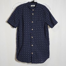 LC Waikiki Boys Size 10-11 Years Old Short Sleeve Blue Button Up Shirt Casual