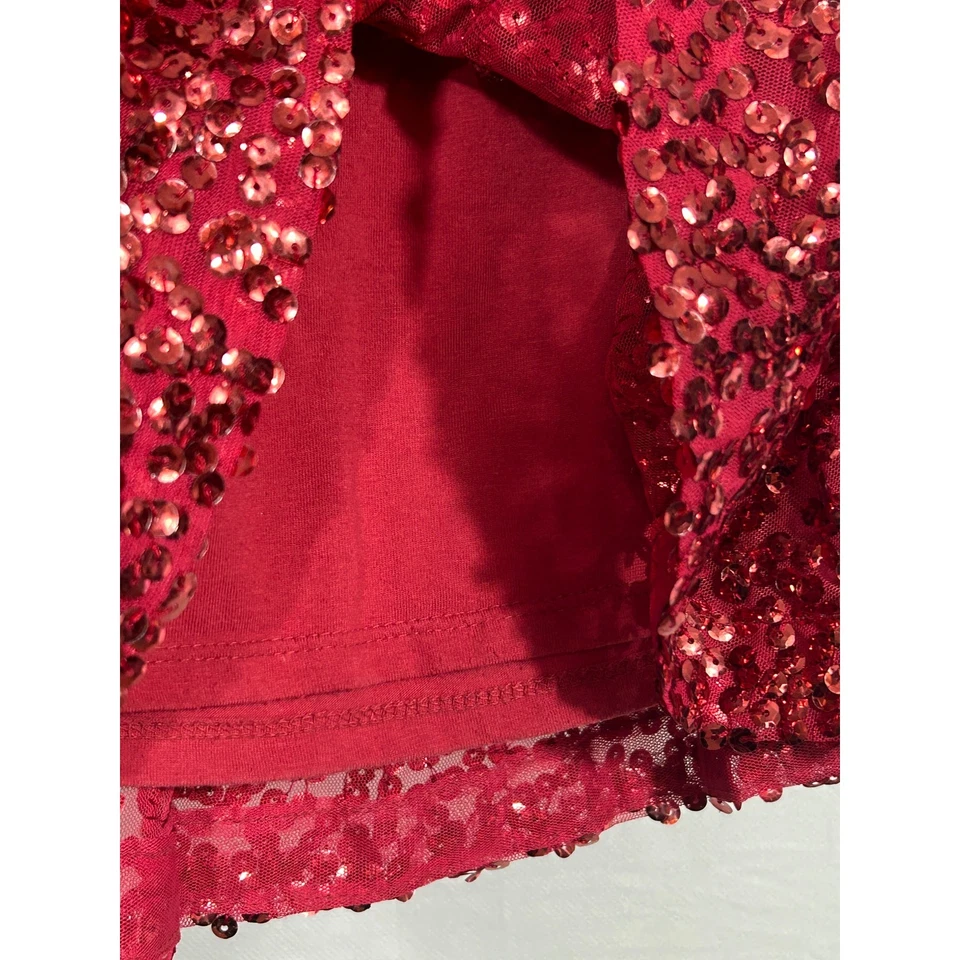 Cherokee Red Sequin Skirt Girls Size 10/12 - Image 3 of 4