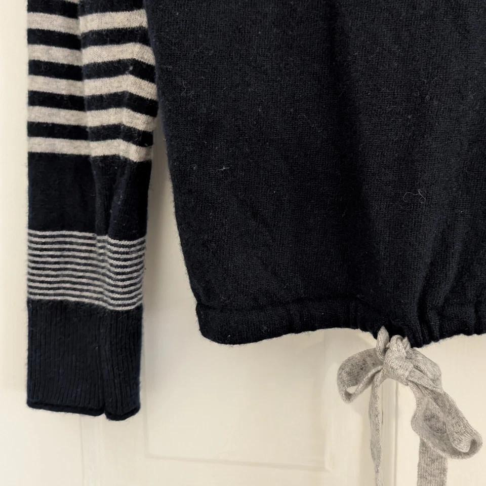Suéter con Capucha para Mujer Vineyard Vines PEQUEÑO Mezcla de Cachemira/Lana Rayas Preppy Foto 3 de 4