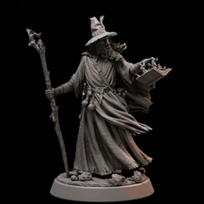 Wizard 01  | Resin Miniature | 3D Printed D&D Figure | Tabletop RPG Mini