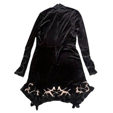 romini dress in midnight mini sequin with black lace Solid Structured Gown – BCBGMAXAZRIA main image 1
