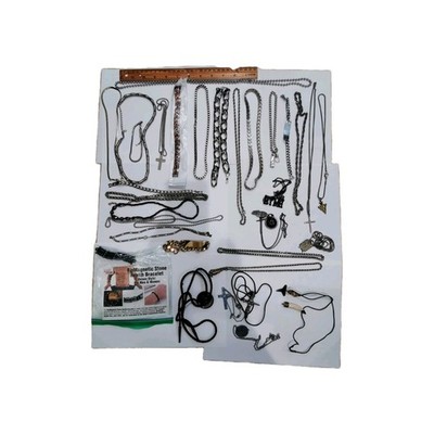 Silver Tone Mix Necklace Braclet Jewelry Lot
