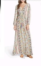 Anthropologie Raga Yasmin Print Maxi Dress