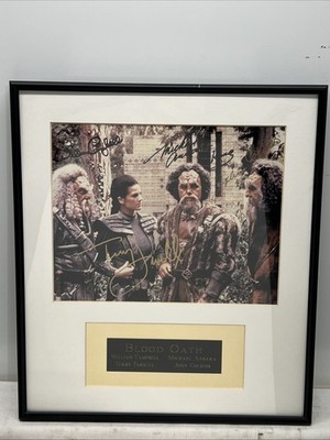 Colicos/Campbell/Ansara -Kang, Kor & Koloth Terry Farrell Signed Star Trek 8x10