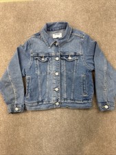Old Navy Blue Denim Stretch Jacket Girls Size M 8 Light Summer Jacket