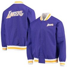 Los Angeles Lakers Mens Mitchell  Ness Hardwood Classic Warmup Full-Snap Jacket