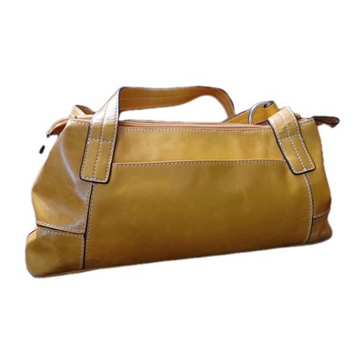 Giani Bernini Stunning Yellow Genuine Leather Medium Shoulder Bag