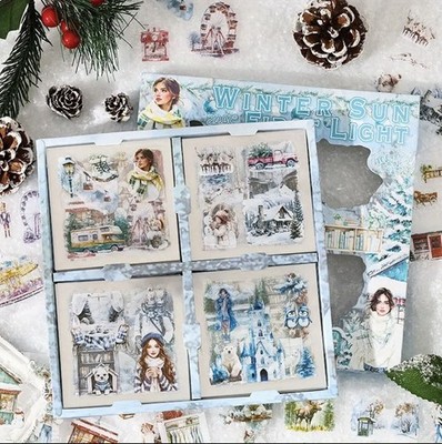 10 Sheets Winter Aesthetic Stickers- 4-5 Stickers Per Sheet- DIY Crafts **