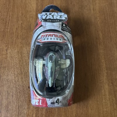 Hasbro Star Wars Titanium Series Jango Fett's Slave I die-cast vehicle. 2006 New