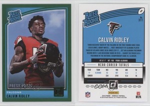 2018 Panini Donruss Rated Rookie Press Proof Green Calvin Ridley #311 Rookie RC