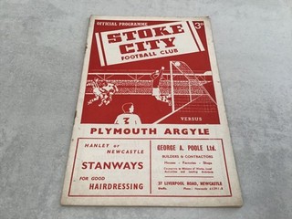 Stoke City v Plymouth Argyle 1953/54 Division 2 26th April 1954
