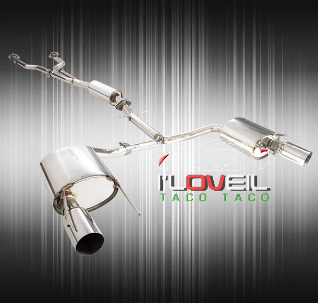 GODSNOW Steel Catback Exhaust + 3.5" Muffler Tip For 2006-2013 Lexus IS250 IS350 - Image 2 of 4