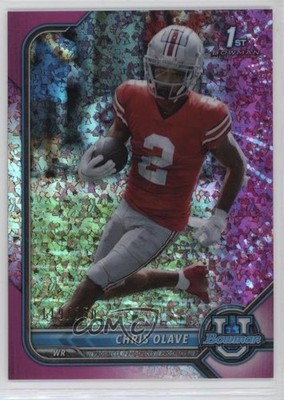 2021 Bowman U Chrome Prospects Fuchsia Mini-Diamond Refractor Chris Olave 10a4