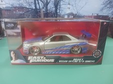 Jada Toys Fast Furious Brians Nissan Skyline GT-R BNR34 1/24 Diecast 33A