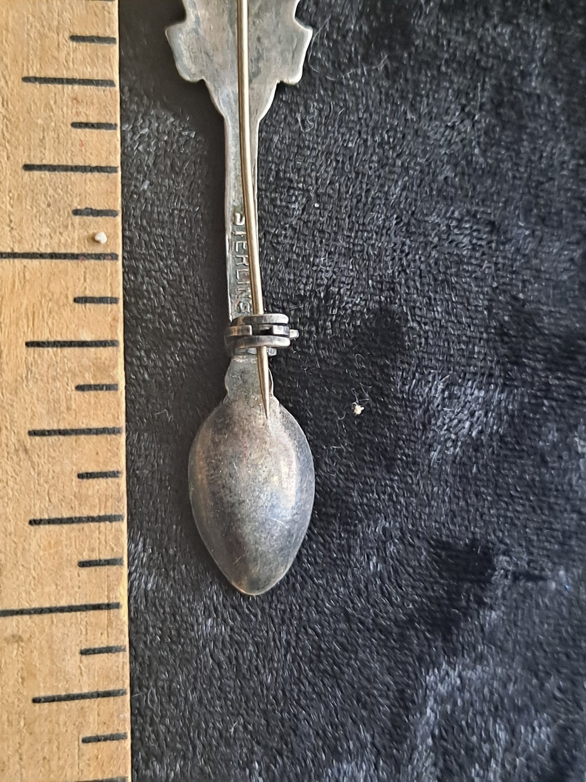 Sterling Silver Tiny Spoon Brooch - image 7