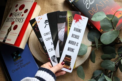 Crime Bookmark Collection Aesthetic Bookmarks for Book Lovers | Cute Gift for