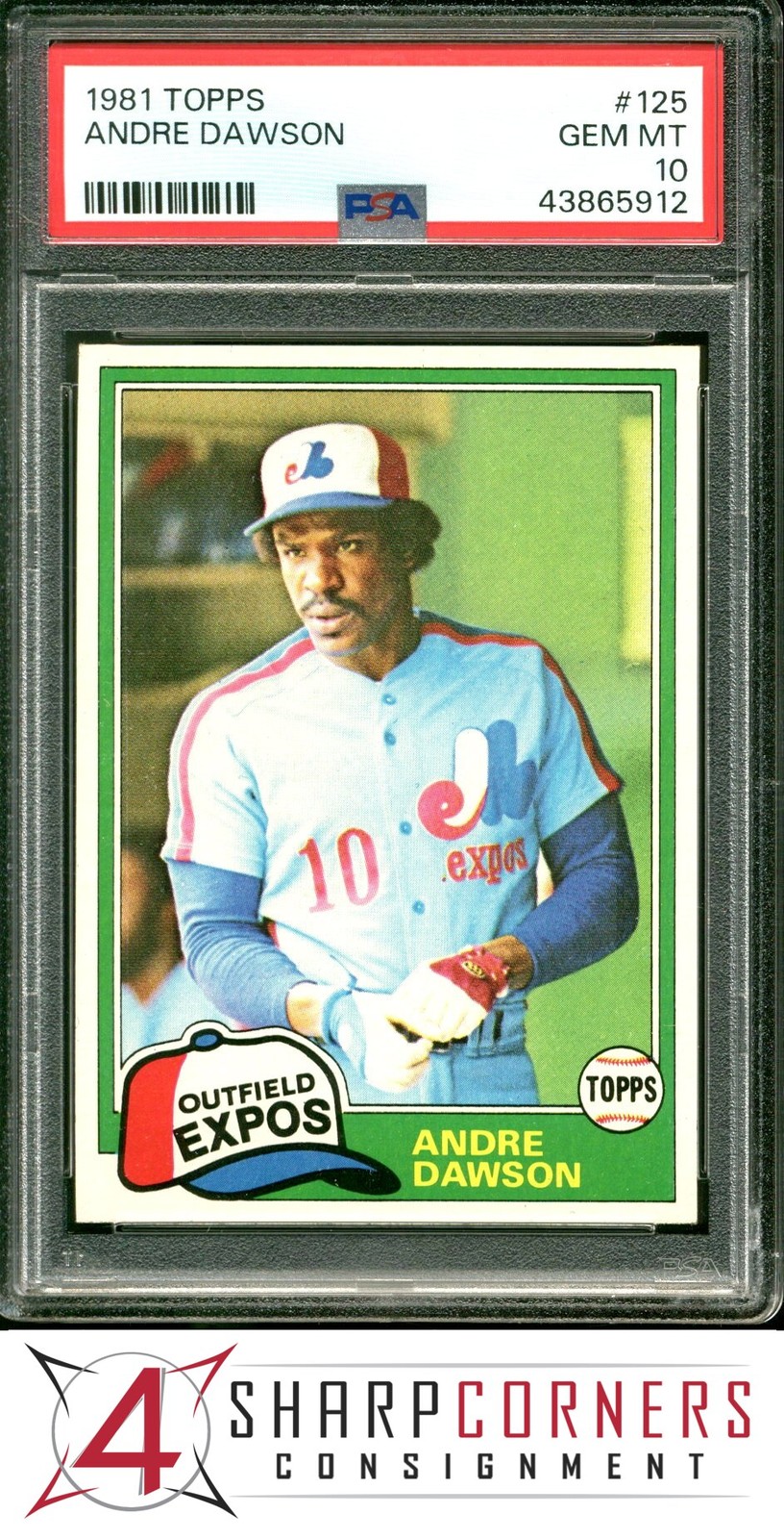 1981 TOPPS #125 ANDRE DAWSON EXPOS HOF PSA 10