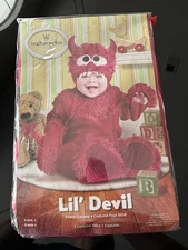 Incharacter Toddler Lil Red Devil Halloween Costume Size L 18-21 Month See Chart