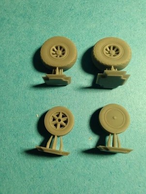 Fly A0011 1:72 Grumman F7F Tigercat Felgen mit Profilen - gewichtet/beladen