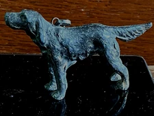 Antique-Vintage Cast Metal Dog-Pointer Fob or Keychain Figurine