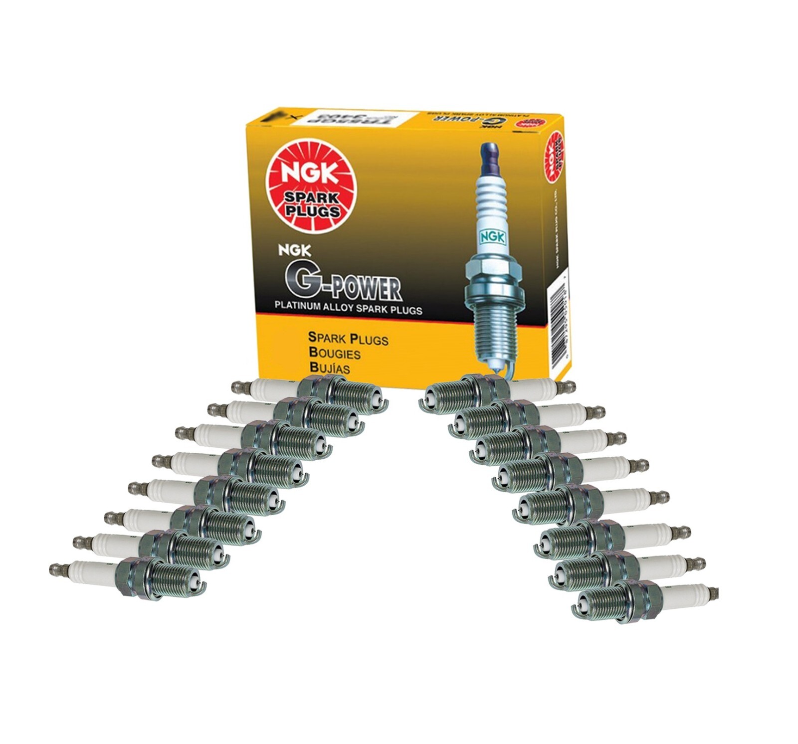 NGK Spark Plug Set 16 Pieces G-Power Platinum ForMB R129 W208 W209 W215 W220