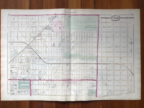 1877 Street Map o BALTIMORE Maryland PROPERTY OWNER NAMES Johns Hopkins Hospital - 第 5/5 張圖片
