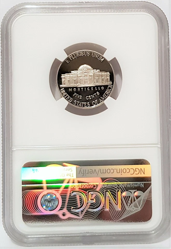 2019-S 5C JEFFERSON Nickel From 10-Coin SILVER PROOF SET NGC PF 69 Ultra Cameo - Image 2 of 2