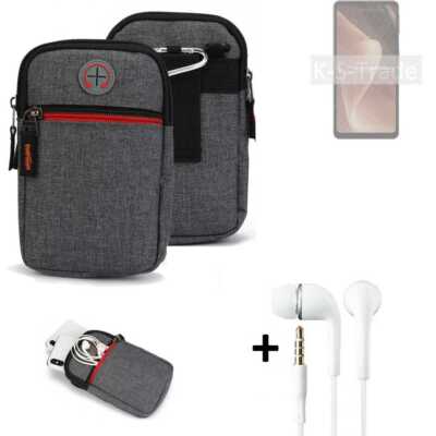 Holster + Kopfhörer für Sharp Aquos Sense7 Plus Gürtel-Tasche