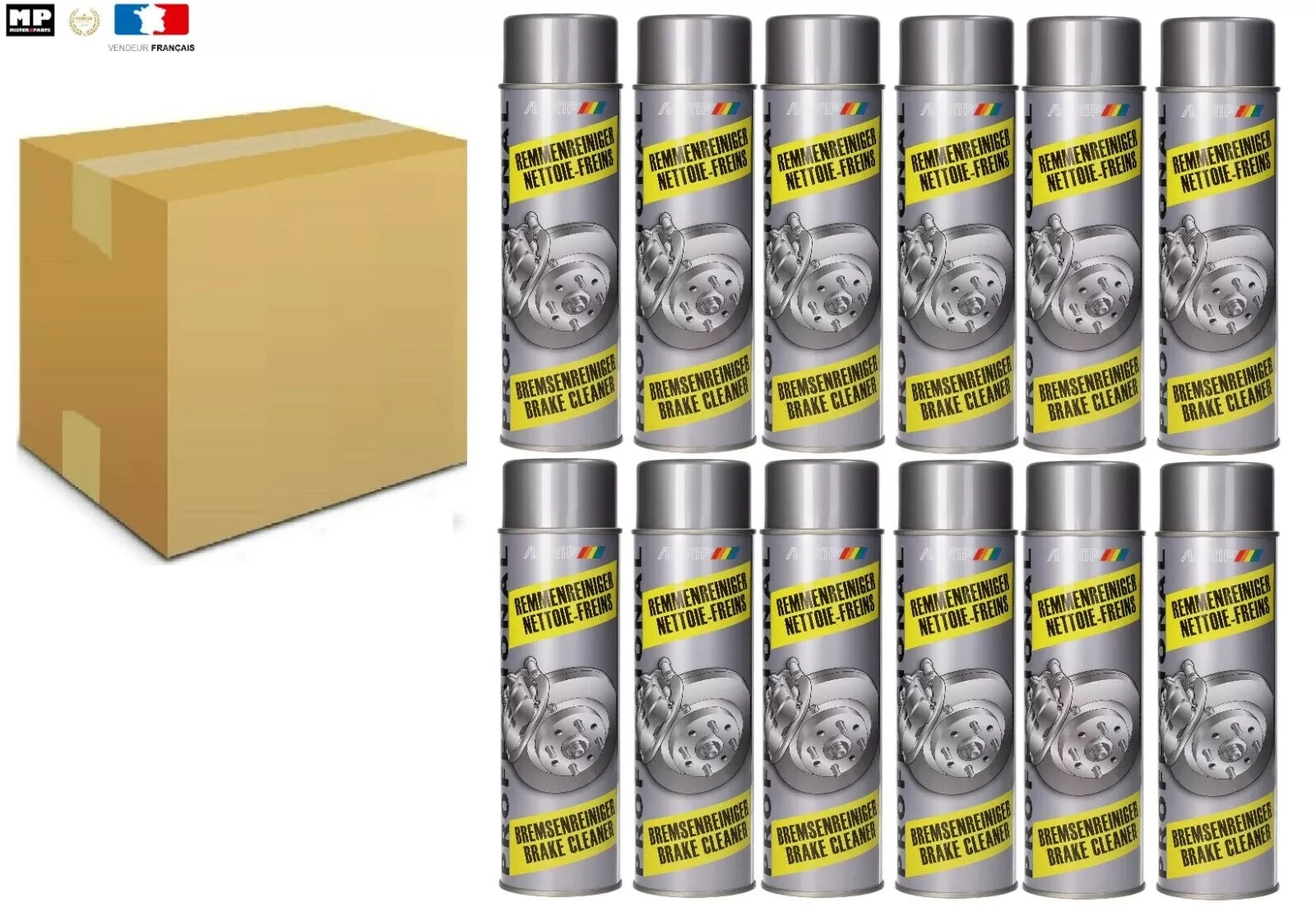 Nettoyant frein degraissant moteur bombe MOTIP 500ml aerosol aérosol mécanique