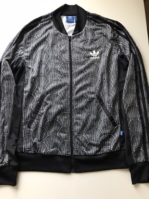 Adidas Originals Track Top Jacket Shell Tile pattern Size 10