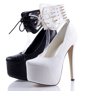white stilettos shoes