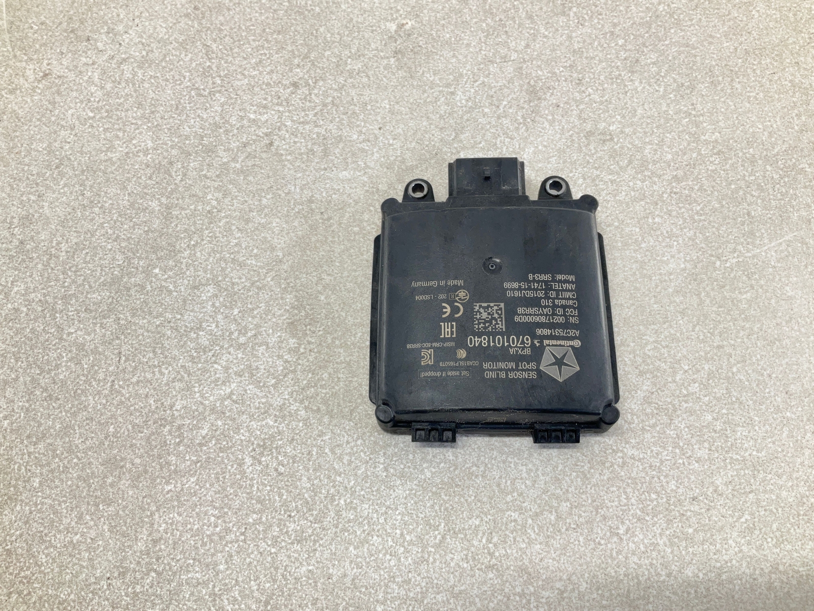 Maserati Ghibli 2017-2020 REAR+RIGHT Radar sensor