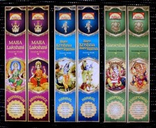 2x 3x Caja 1 Aroma o Mezcla PARIMAL Ganesh Buena Suerte Fortuna Ritual Palitos de Incienso
